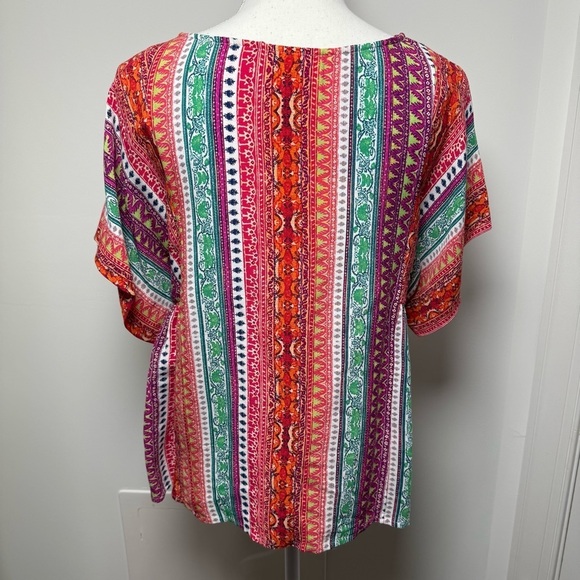 Anthropologie Maeve Aztec Print Mulitcolor Blouse Size Small - Picture 3 of 3
